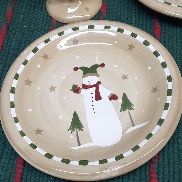 Sonoma Christmas life style-5 pc snowman set of Santa's milk and cookie for him. - Picture 2 of 9